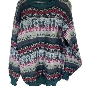 Men's Crewneck Llama Sweater Size M